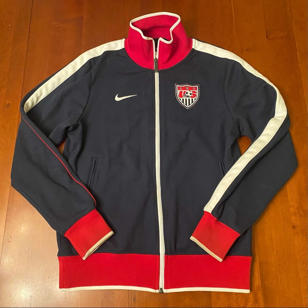 Nike Team USAMNT Soccer Track Jacket Full Zip Navy Olympics Men’s Small
